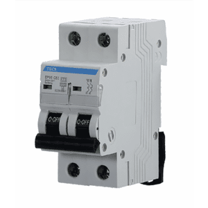 Interruptor Modular Riel DIN TECS MCB 10kA 2P 2A Curva C