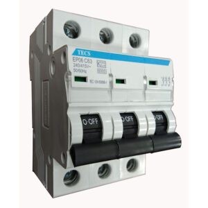 Interruptor Modular Riel DIN TECS MCB 10kA 3P 6A Curva C