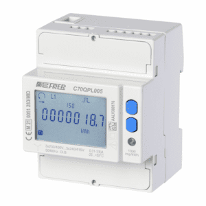 Contador de Energía Digital certf. MID Trifásico Instalación a riel DIN 400V-5A Puerto Óptico